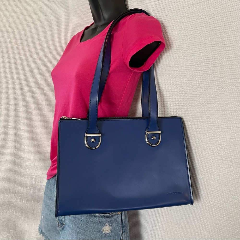 Jack Georges Milano Collection Italian Leather Top Zip Handbag
